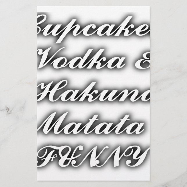 Papier Cupcakes Vodka Hakuna Matata FUNNY (Devant)