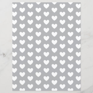 Papier Custom Color with White Hearts Scrapbook Paper