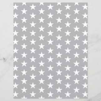 Papier Custom Color with White Stars Scrapbook Paper