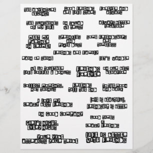 Papier Cut Out Words Loendship Scrapbook Citations