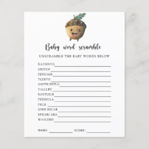 Papier Cute acorn - Baby Word Scramble Jeu