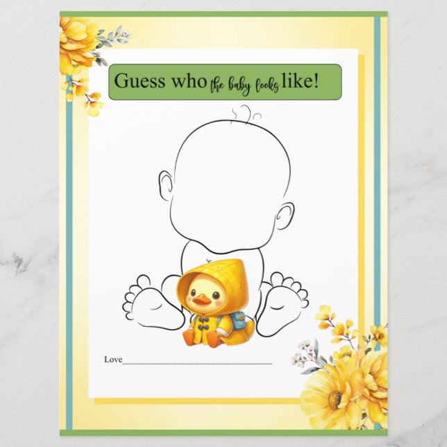 Papier Cute Bocal En Caoutchouc Qui va Bébé ressemble à u (Devant)