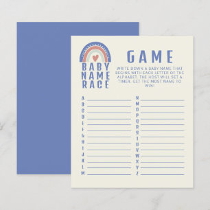 Papier Cute Boho Baby Name Race Baby shower Jeu