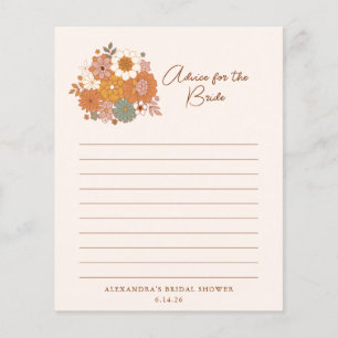 Papier Cute Boho Retro Fête des mariées Florale Conseils