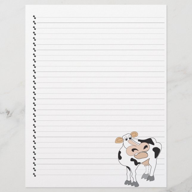 Papier Cute Cartoon Laitier Vache Linked Pet en-tête (Devant)