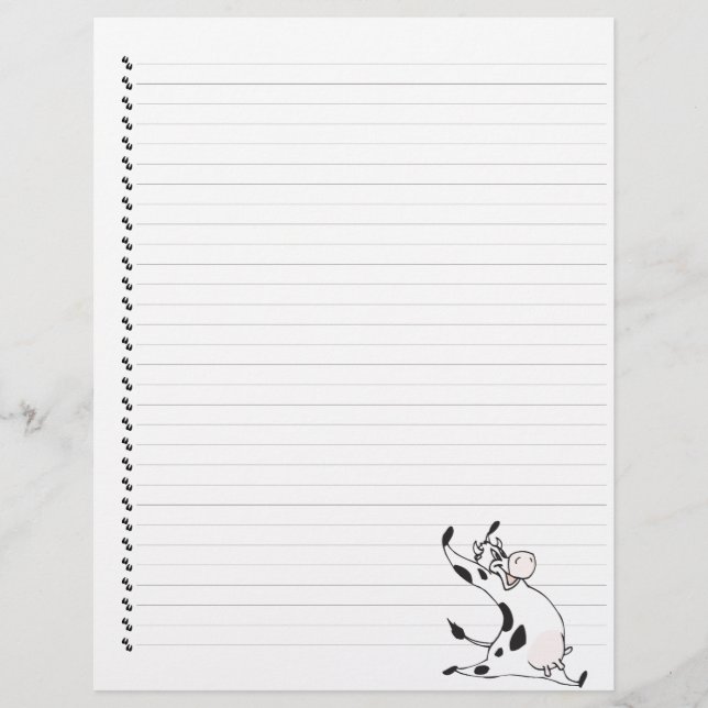 Papier Cute Cartoon Laitier Vache Linked Pet en-tête (Devant)