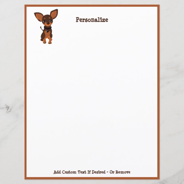 Papier Cute Chihuahua Chien Chien Chien Puppy Animaux Per (Devant)