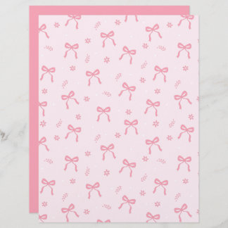 Papier Cute Coquette Bows and Blossoms Scrapbook Paper