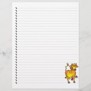 Papier Cute drôle Cartoon Vache Linked Pet en-tête
