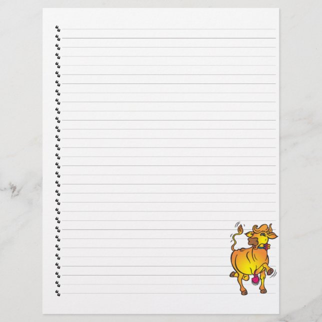Papier Cute drôle Cartoon Vache Linked Pet en-tête (Devant)