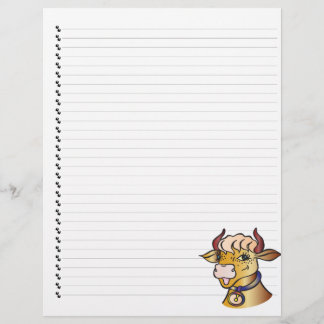 Papier Cute drôle Cartoon Vache Linked Pet en-tête
