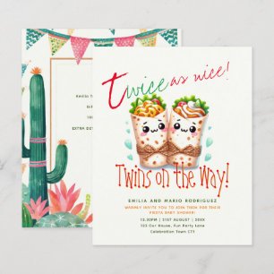 Papier Cute Fiesta Burrito TWINS Baby shower MEILLEUR BUD