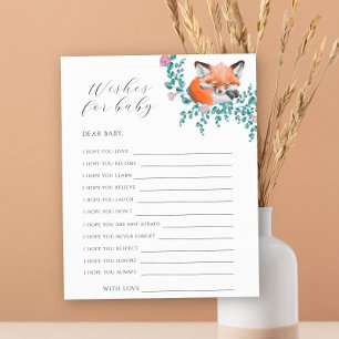 Papier Cute fox - Partie   voeux pour le jeu pour bébé