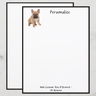 Papier Cute French Bulldog Pet Lover Personnalisé
