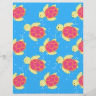 Papier Cute Motif de tortue de mer