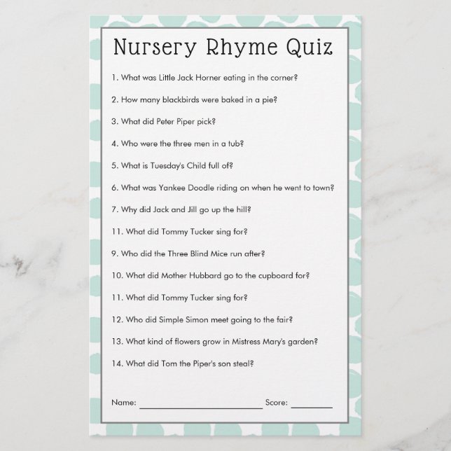 Papier Cute Panda ours Nursery Rhyme Douche Jeu (Devant)