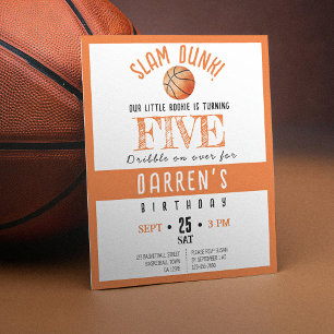 Papier Cute Rookie Basketball Budget Anniversaire Invitat