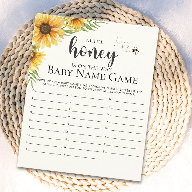 Papier Cute Sunflower Bee Baby Shower (Créateur téléchargé)