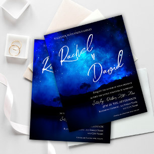 Papier Cute Under the Stars Night Sky Faire-part de maria