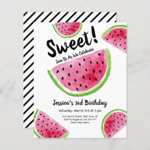 Papier Cute Watermelon Anniversaire Fête Budget Invitatio