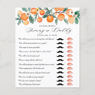 Papier Cutie   Jeu Baby shower   Maman papa