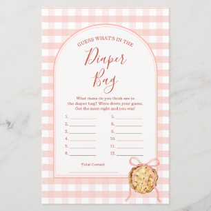 Papier Cutie Pie Pastel Rose Gingham Qu'est-ce que dans l