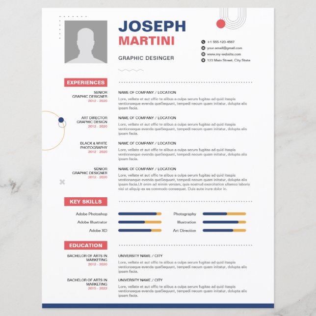 Papier CV Abstrait + lettre (Devant)