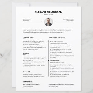 Papier CV Professionnel Pro Minimaliste et Clair