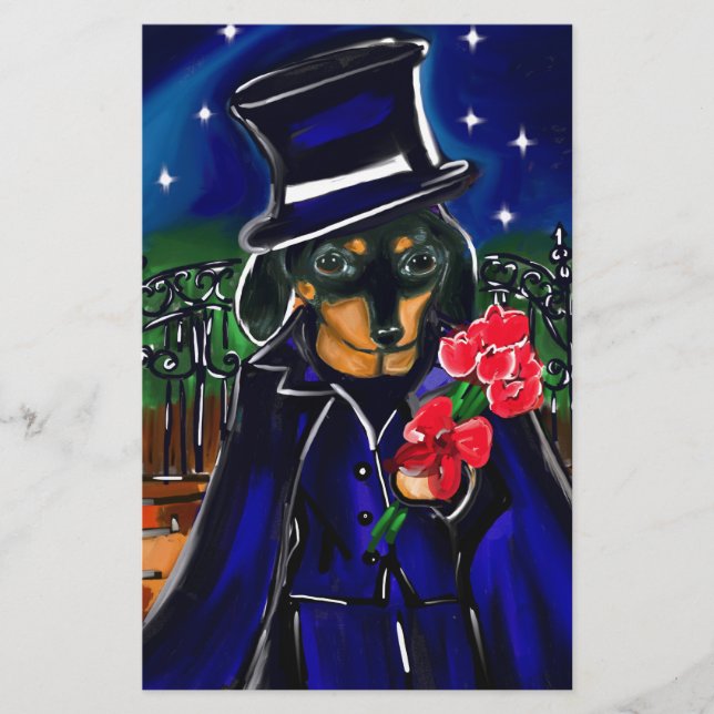 PAPIER DACHSHUND SAINT-VALENTIN (Devant)
