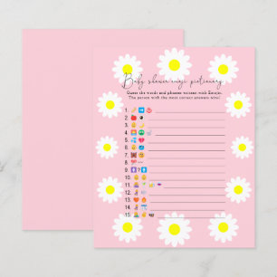 Papier Daisies - baby shower de jeu d'images Emoji