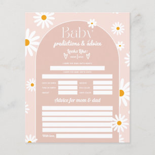 Papier Daisy Boho Baby dans Baby shower rose fleurie jeu