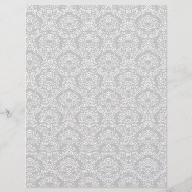 Papier Damas de crème (Devant)