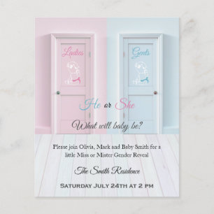 Papier Dames ou gents toilettes rose bleu