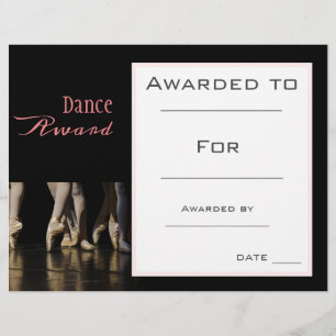 Papier Dance award fille ballet danseuse rose