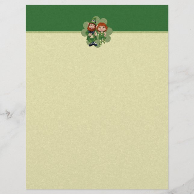Papier Dancing Leprecauns Pixel Art St. Patrick's Day (Devant)