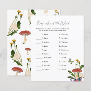 Papier Dandelions Baby autour du monde Baby shower Jeu