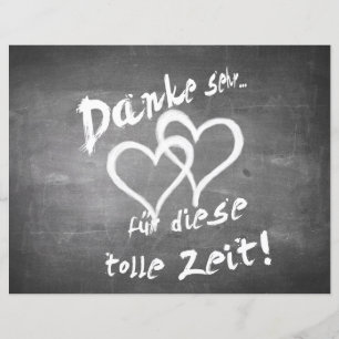 Papier Danke für diese tolle Zeit auf einer Kreidetafel