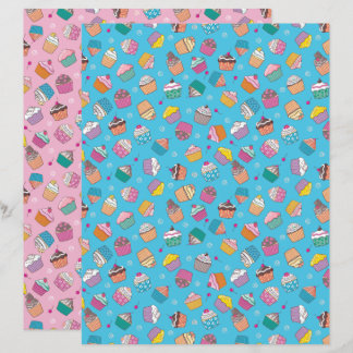 Papier d'artisanat à tirage Cupcake, deux couleurs