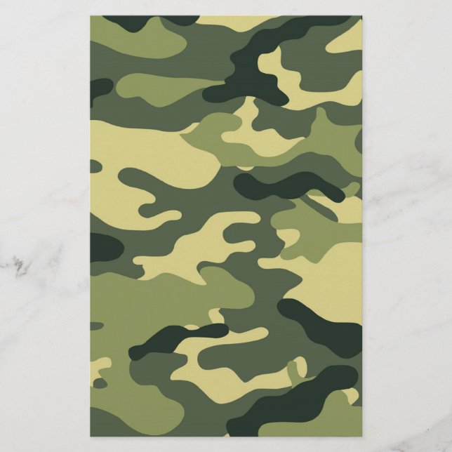 Papier d'artisanat du livre de camouflage vert (Devant)