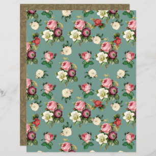 Papier d'artisanat floral victorien vintage - Marp