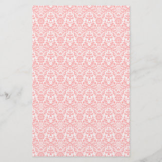 Papier d'artisanat rose et blanc Damas