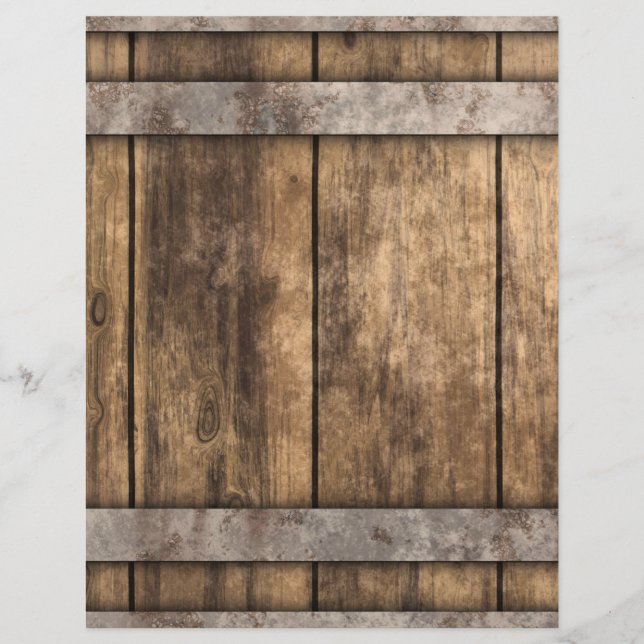 Papier d'artisanat Russe Patiné Bois (Devant)