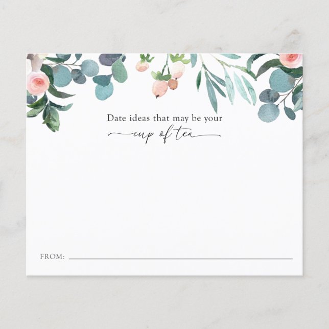 Papier Date idées qui peuvent être votre tasse de thé (Devant)