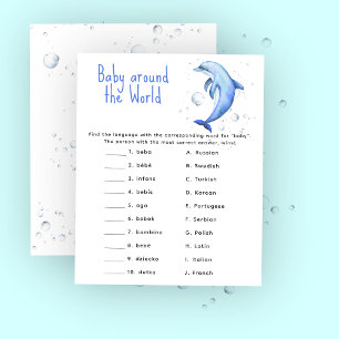 Papier Dauphin d'océan - bébé dans le monde jeu