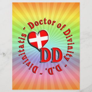 PAPIER DD ACRONYME CIRCULAIRE LOGO MÉDECIN DE DIVINITÉ