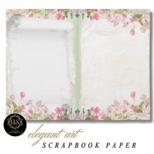 Papier de carnet - Éphémère floral vintage 2