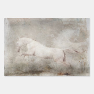 Papier de découpage Cheval Blanc Sauvage