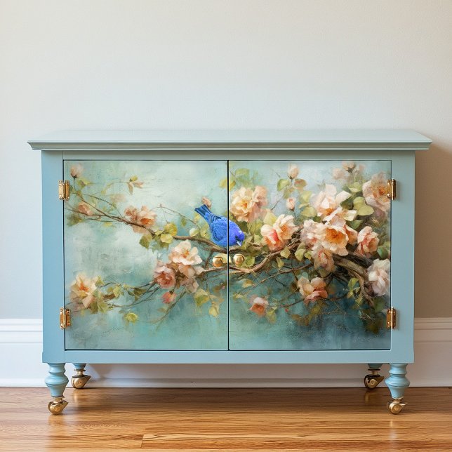 Papier de découpage d'oiseaux et de fleurs d'indig (Créateur téléchargé)