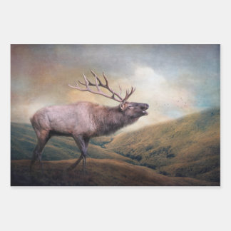 Papier de découpage faunique Bulle Elk
