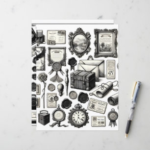 Papier de découpe et de collage en ligne Ephemera